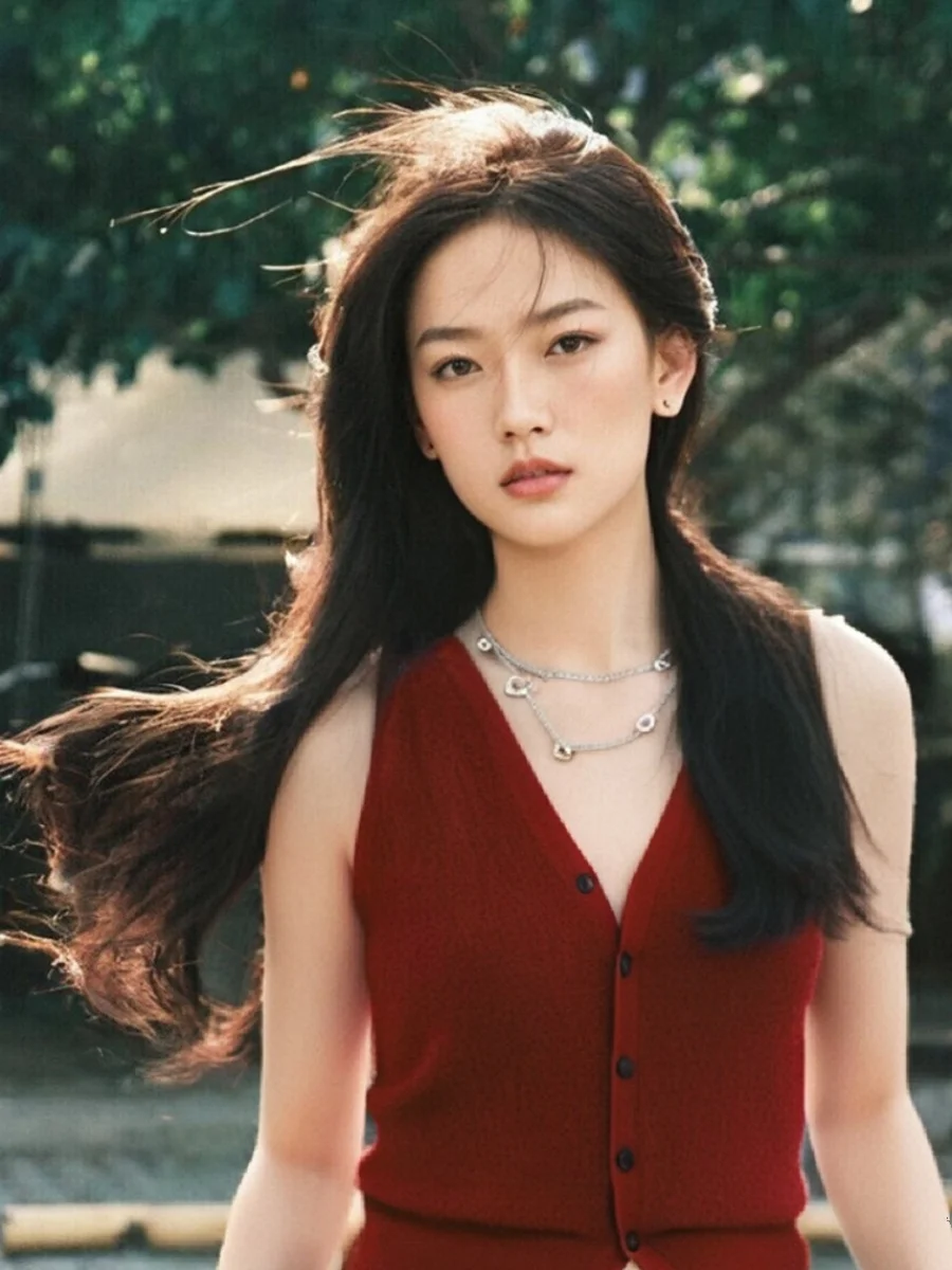 

Ретро-жилет в стиле Гонконг, с V-образным вырезом, красный, на бретелях, вязаный, женский, приталенный, или тонкий топ, модная верхняя одежда, кардиган