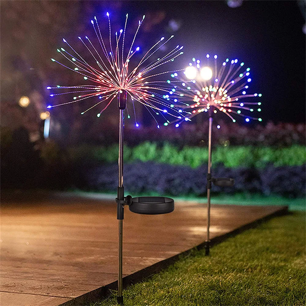 

LED Solar Firework Lights Waterproof Outdoor Dandelion DIY Shape Lamp Flash String Fairy Lights for Garden Landscape Lawn Decor