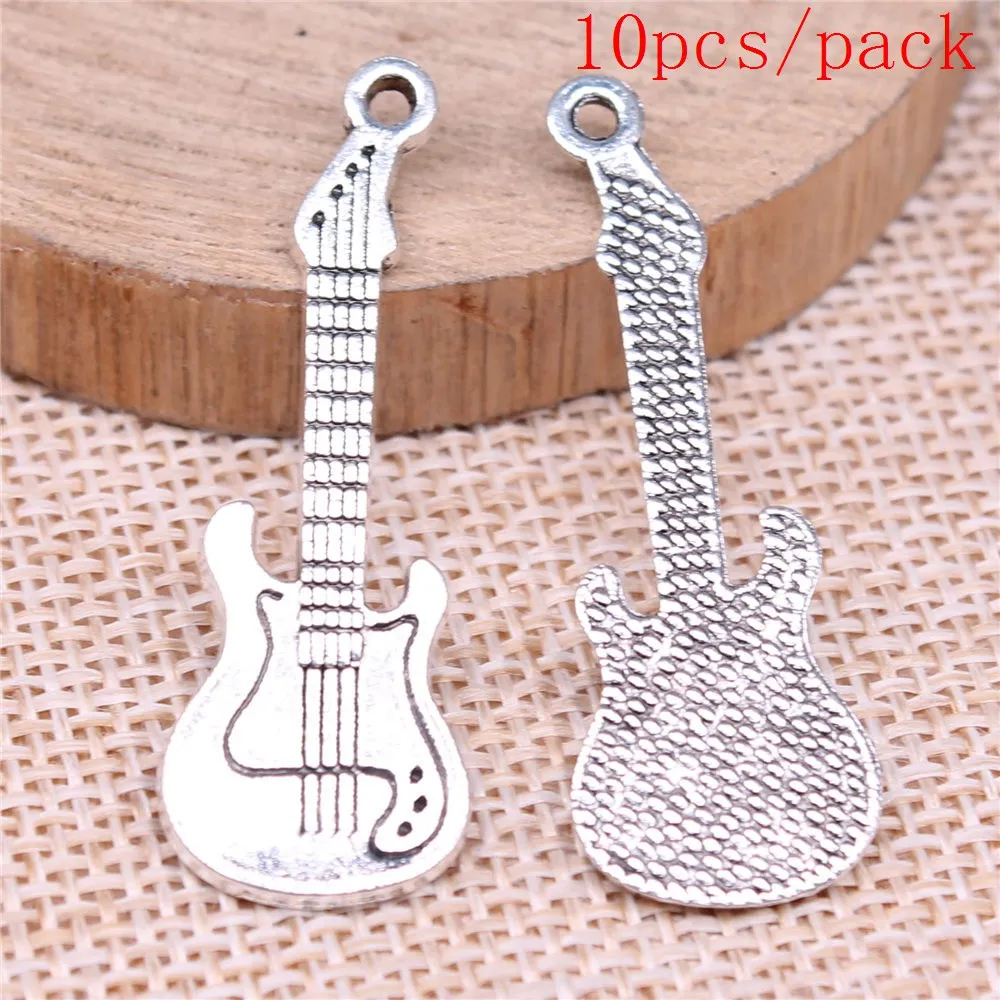 Electric Guitar Charms For Jewelry Making DIY Pendants For Gift Bulk