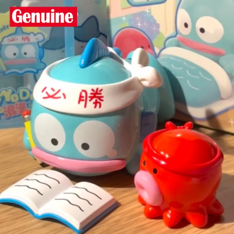 정품 MINISO 블라인드 박스 Hangyodon 하프 피쉬 맨 로맨틱 데일리 시리즈 Sanrio 인형 분리형 모델 어린이 장난감 생일 선물