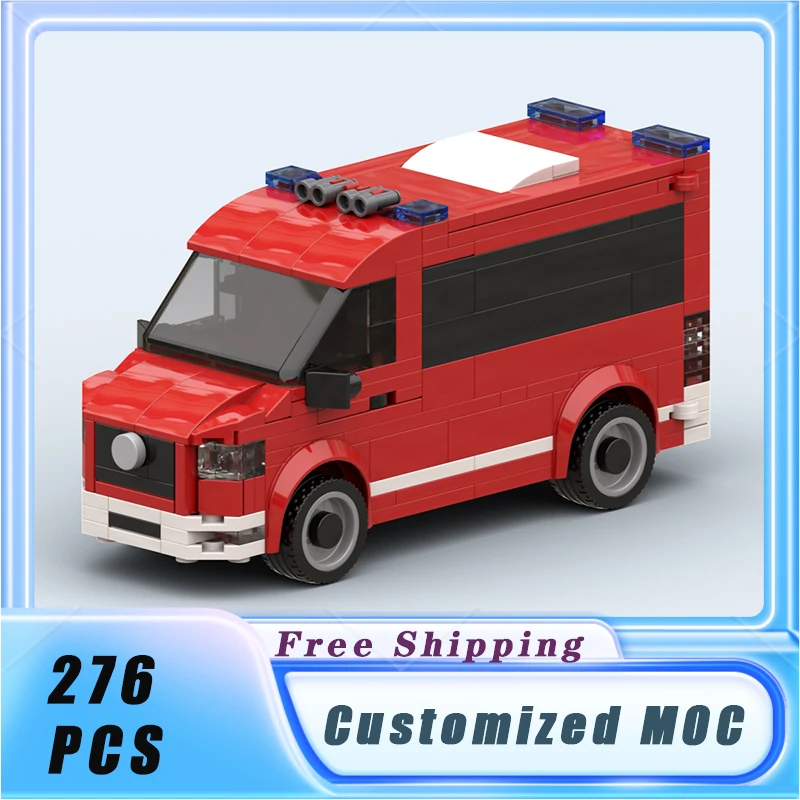 MOC Building Blocks Fire Command  Vehicle Originality Model Bricks Sets Assemble Display Children's Toys Gifts