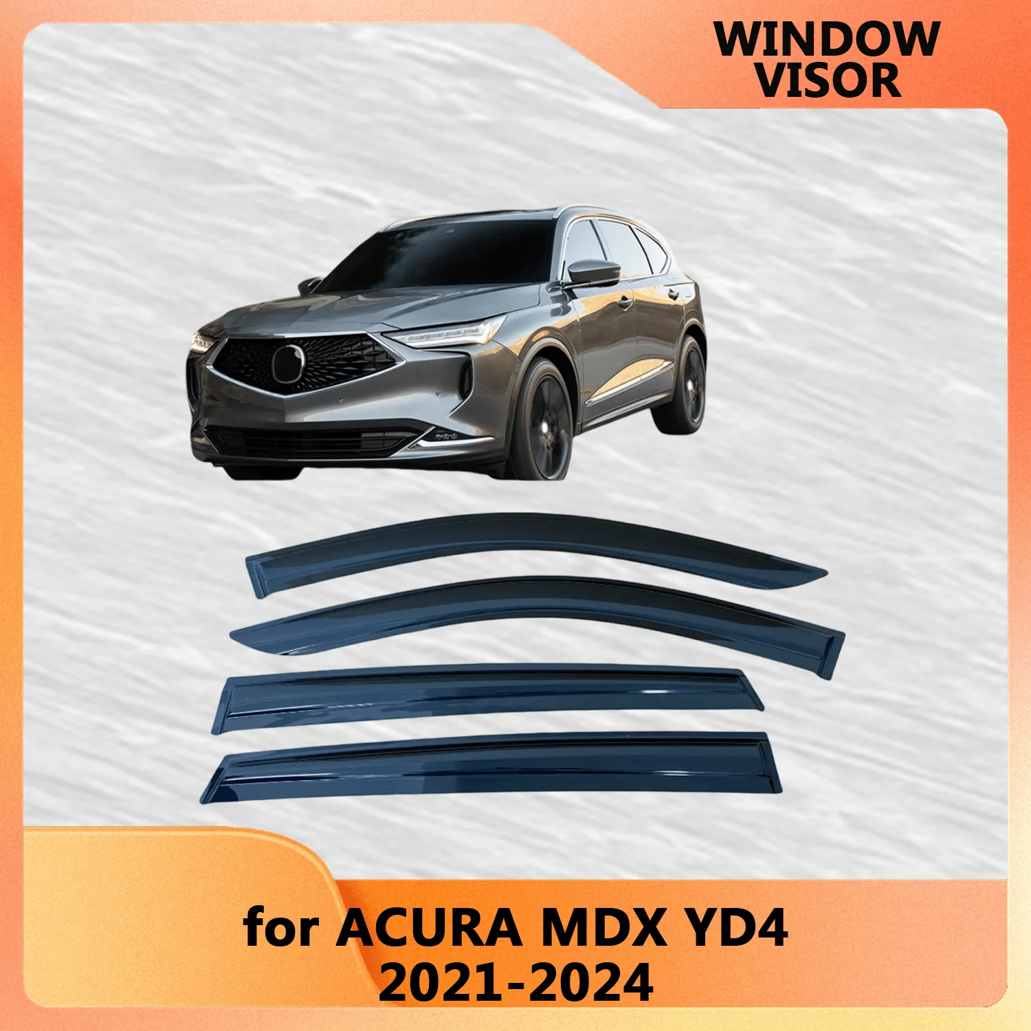 

Window Visor for Acura MDX YD4 2021 2022 2023 2024 Wind Deflectors Rain Guards Door Visor Vent Shades Ventvisor Sun Rain Vent