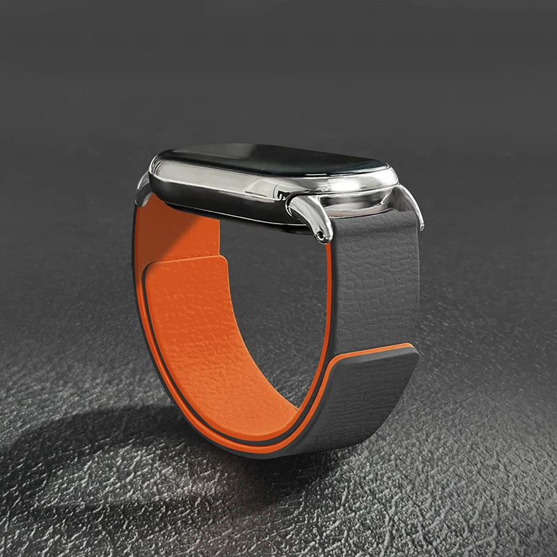 Silicone Bicolor Strap For Xiaomi Mi Band 10 9 8 Magnetic Loop For Xiaomi Smart Band 8 9 NFC Watchband Correa Band 10 Bracelets image 5