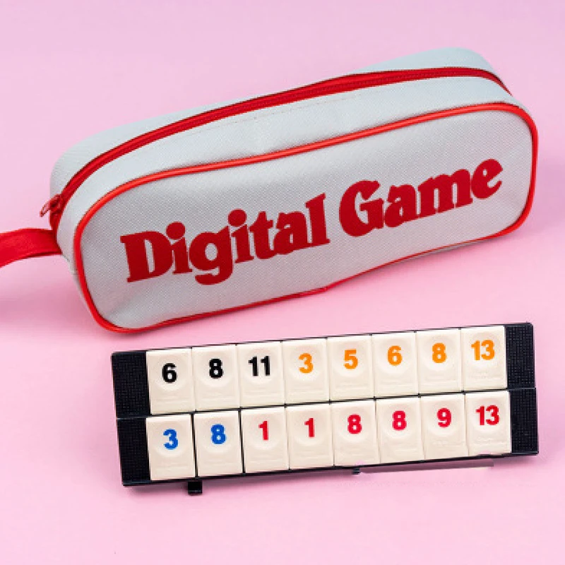Fast Moving Rummy Tile Classic Board Game 2-4 People Israel Mahjong Digital Game Hotest Party Game Portable