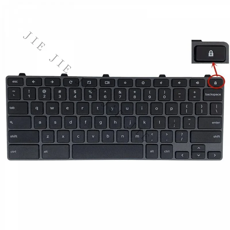 SA+ New US Layout Keyboard 0H06WJ With Lock Key For Dell Chromebook 11 5190 Laptop