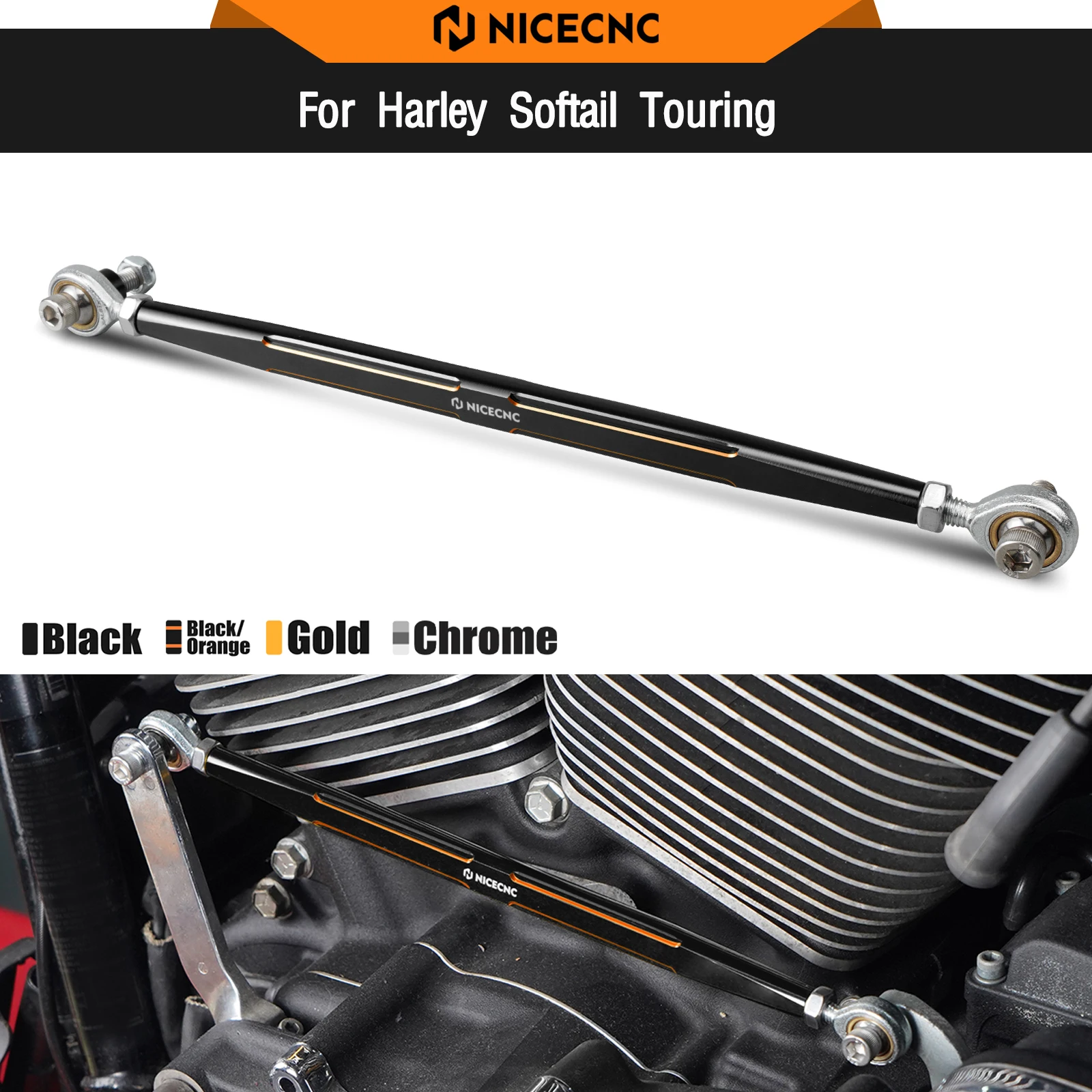 

For Harley Street Glide FLHX 2006-2023 Shifter Rod Gear Shift Linkage Road King FLHR Road Glide FLTRX Fat Boy FLFBS 114 Deluxe