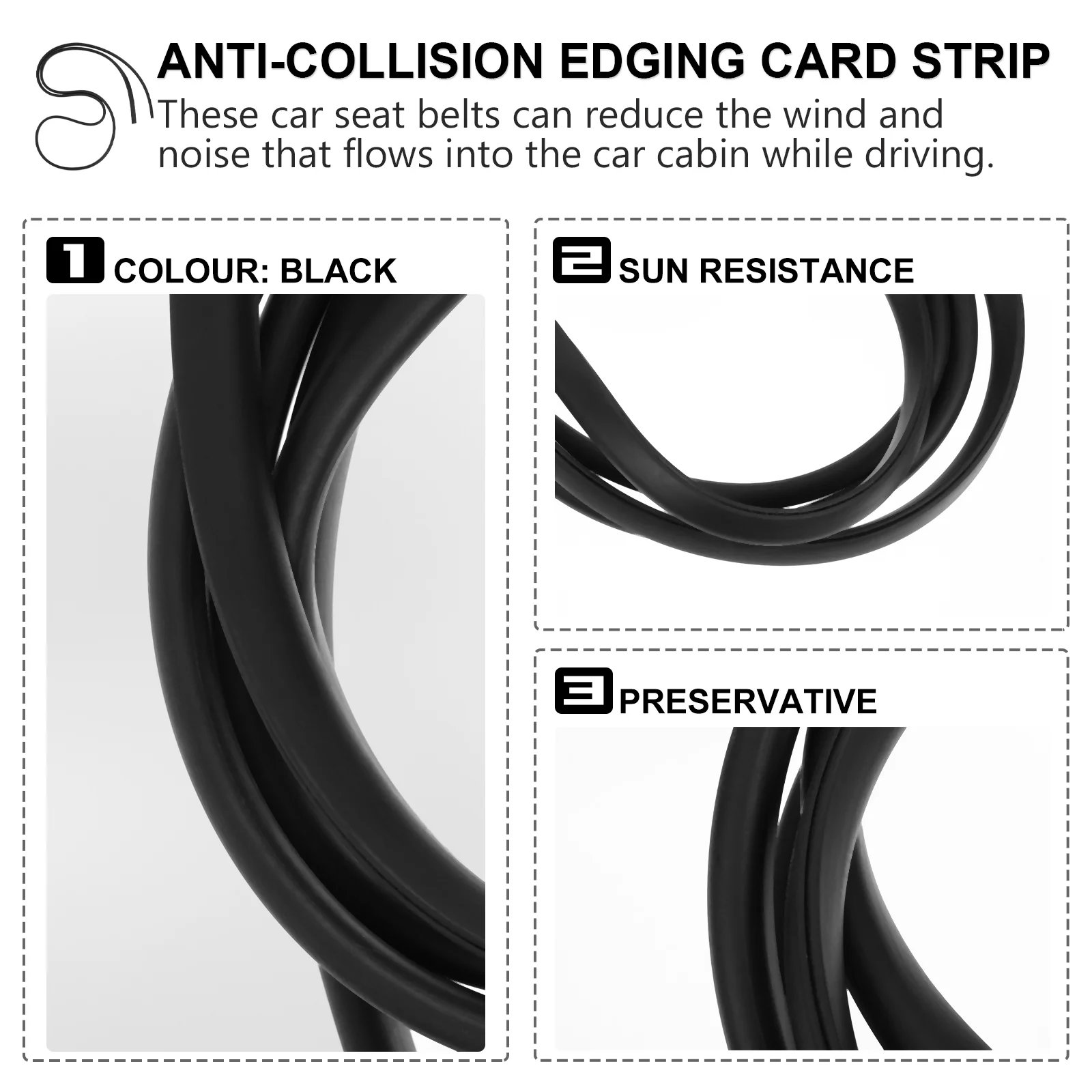 Sealing Strip Slot Car Door Protection Anti-Collision Card Rubber Guard Weatherstrip for