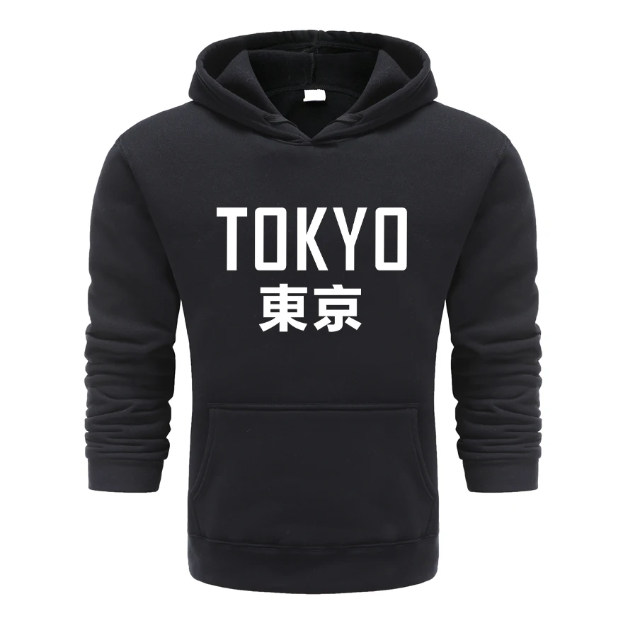 Tokyo Graphic Printing Autumn and Winter Cotton Men's and Women's Hoodies Casual Outdoor Street Sports Training Brand Trend