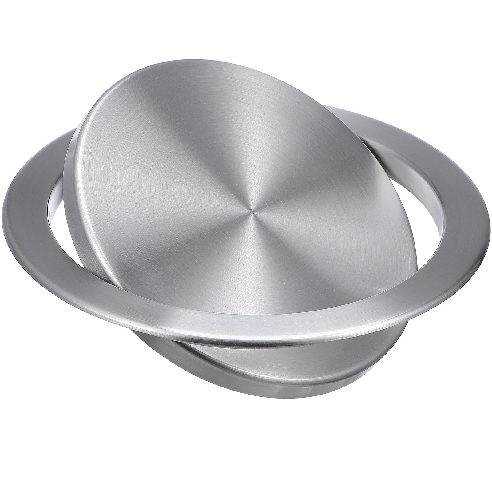 

Stainless Steel Recessed Counter Top Cover Flush Trash Can Lid Silent Balance Flap Lid Kitchen Bathroom Can Cover