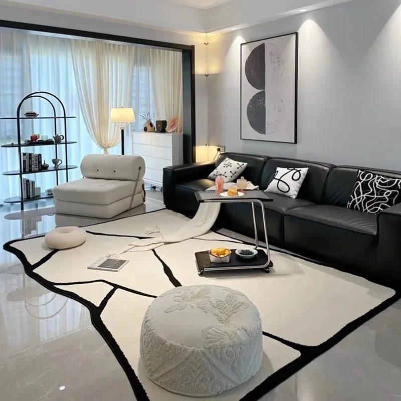 VIKAMA-بطانية كشميرية اصطناعية غير منتظمة ، بساط غرفة نوم ، بساط لباب السرير ، كريمي للرياح ، ناعم ومريح ، إسكندنافي ، 1 * *