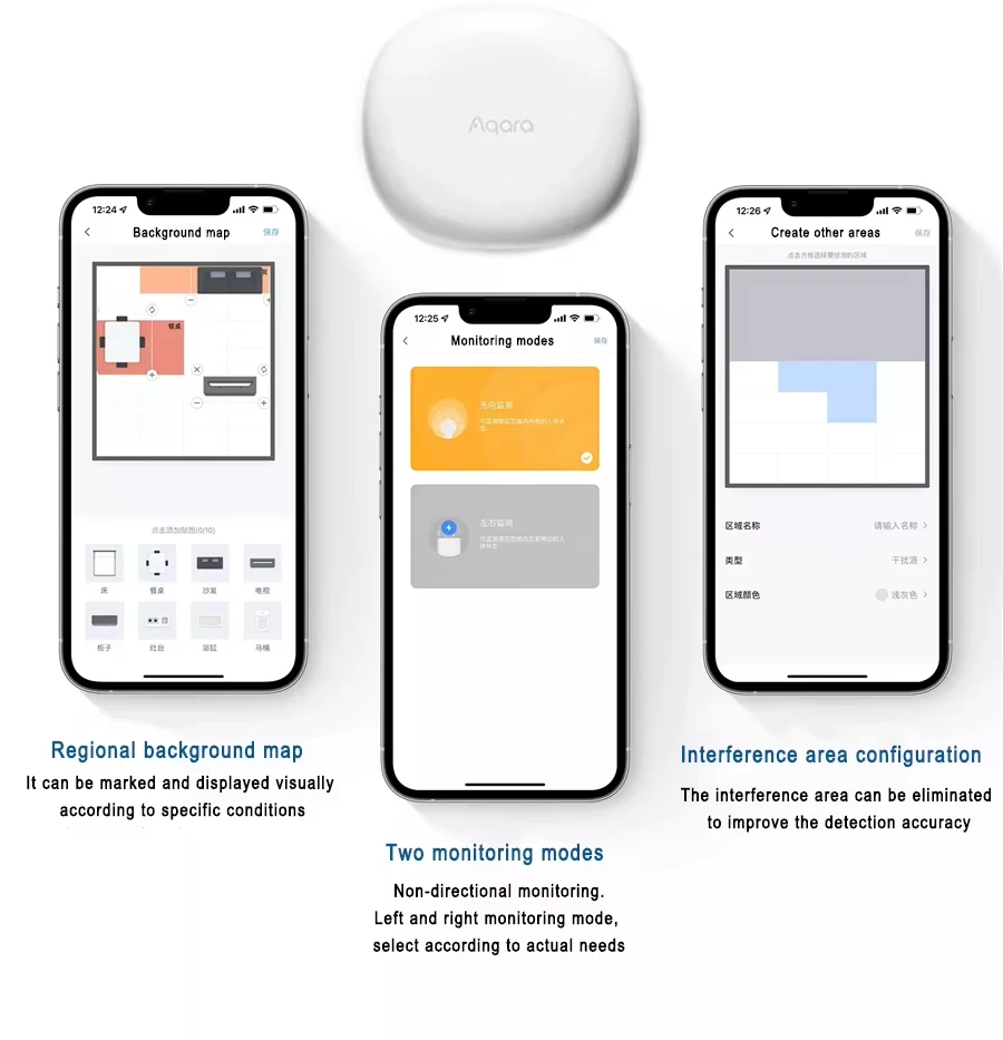 Aqara FP1 human presence sensor smart human body exists detector ZigBee 3.0 smart home for Aqara home Homekit APP - view 4