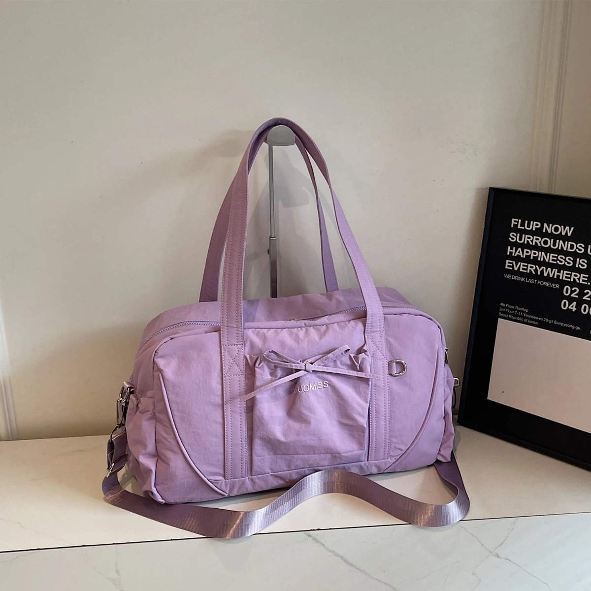 Neue Reisetasche Große Kapazität Schulter Tragbare Gepäck Tasche Reise Lagerung Tasche Internat Tasche Sport Fitness Tasche für Frauen – Detail 9