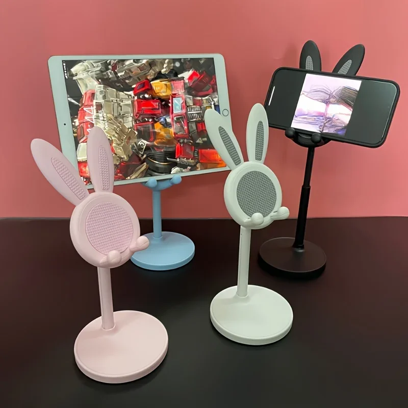 Cartoon Little Rabbit Desktop Mobile Phone Stand Tablet Computer Stand Adjustable Telescopic Lift Student Lazy Person Stand