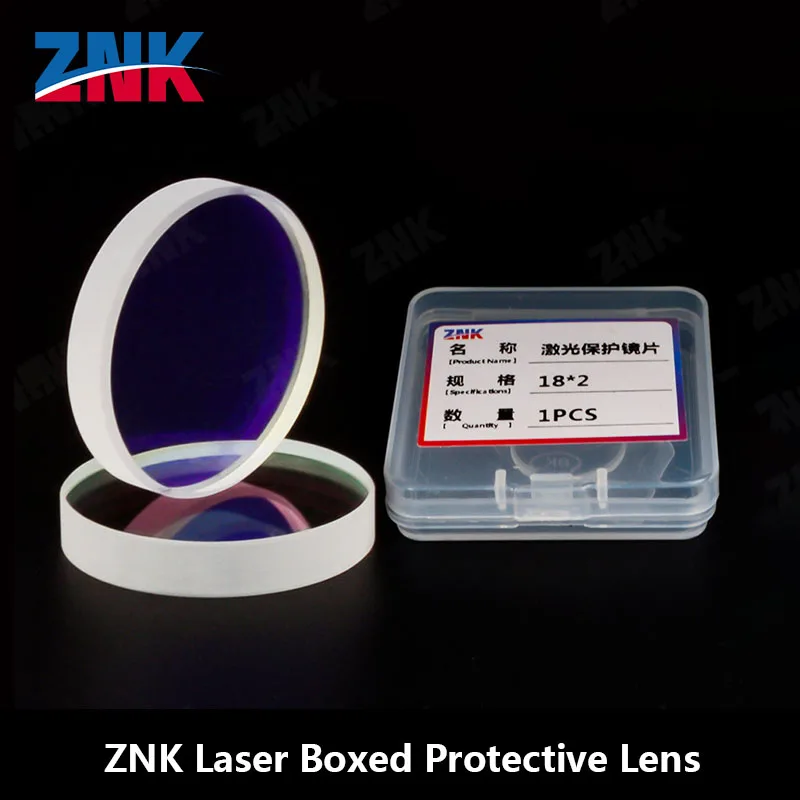 ZNK Laser Protection Lens Is Suitable For Fiber Optic Cutting Machine 18*2 Handheld Welding Window Film Boxed Quartz Lens