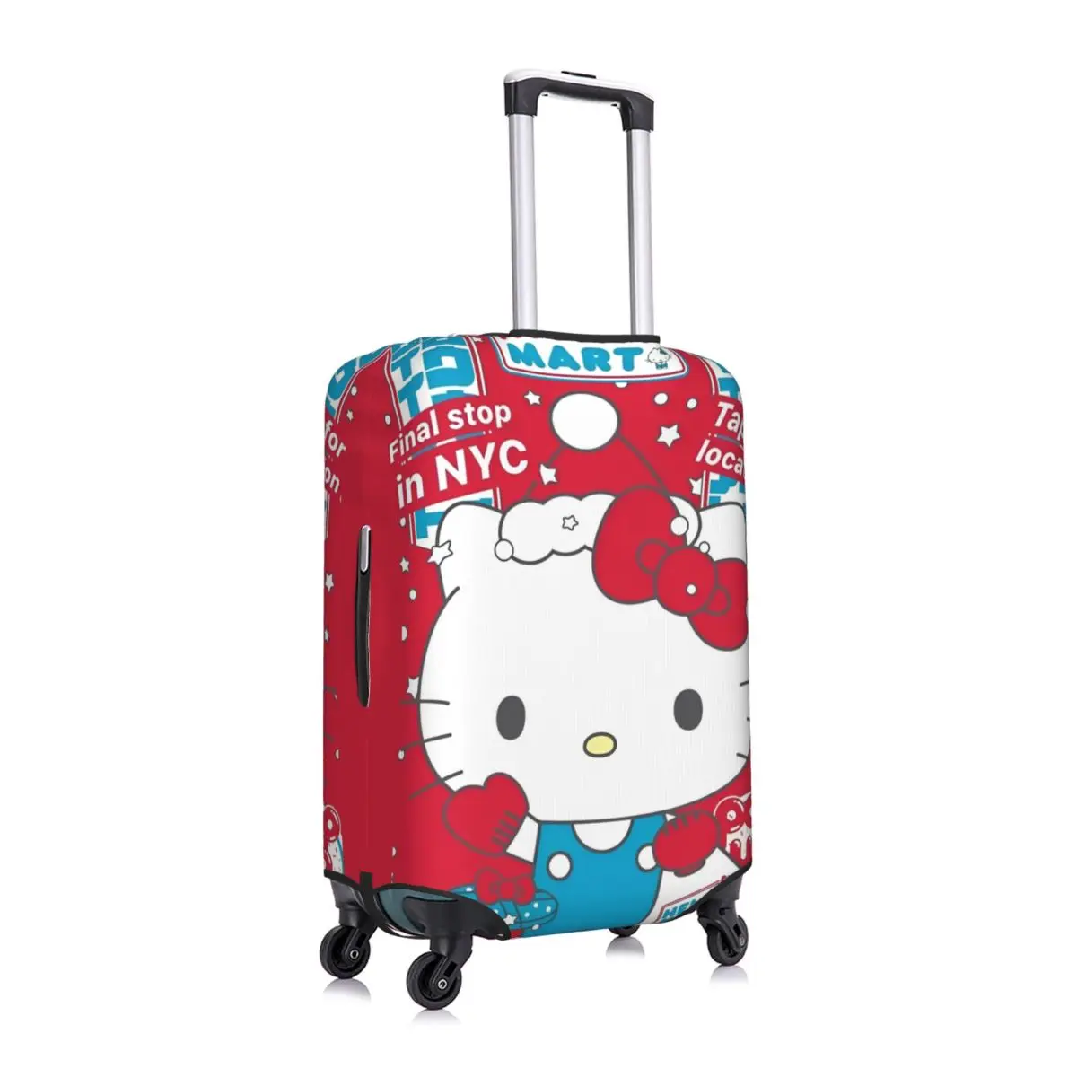 Hello Kitty gráfico Kawaii Anime Sanrio funda para maleta protección de viaje elástica suministros de equipaje vacaciones