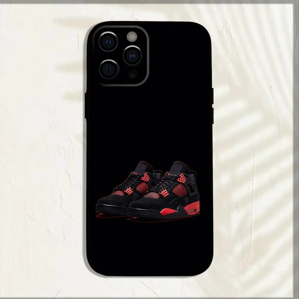 Shoes Sports Basketball Phone Case For iPhone 16,15,14,13,12,11,Pro,X,XS,Max,XR,Plus,Mini Soft Black Cover