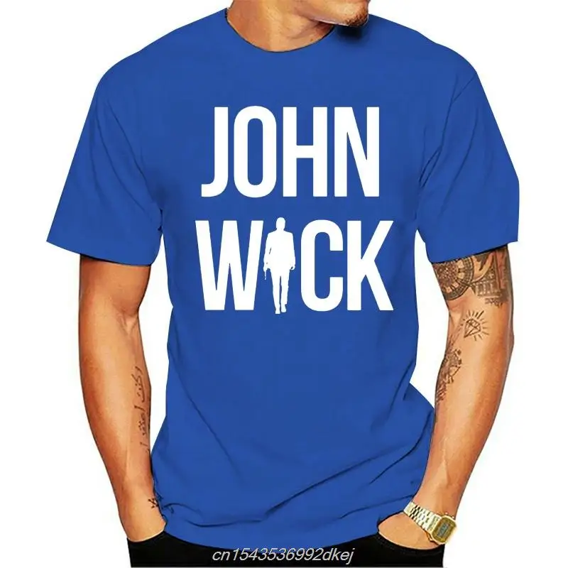 

John Wick Style Men Fashion T Shirt Summer Short Sleeve Casual Cotton Top Tees Men Women Cartoon O-neck Broadcloth