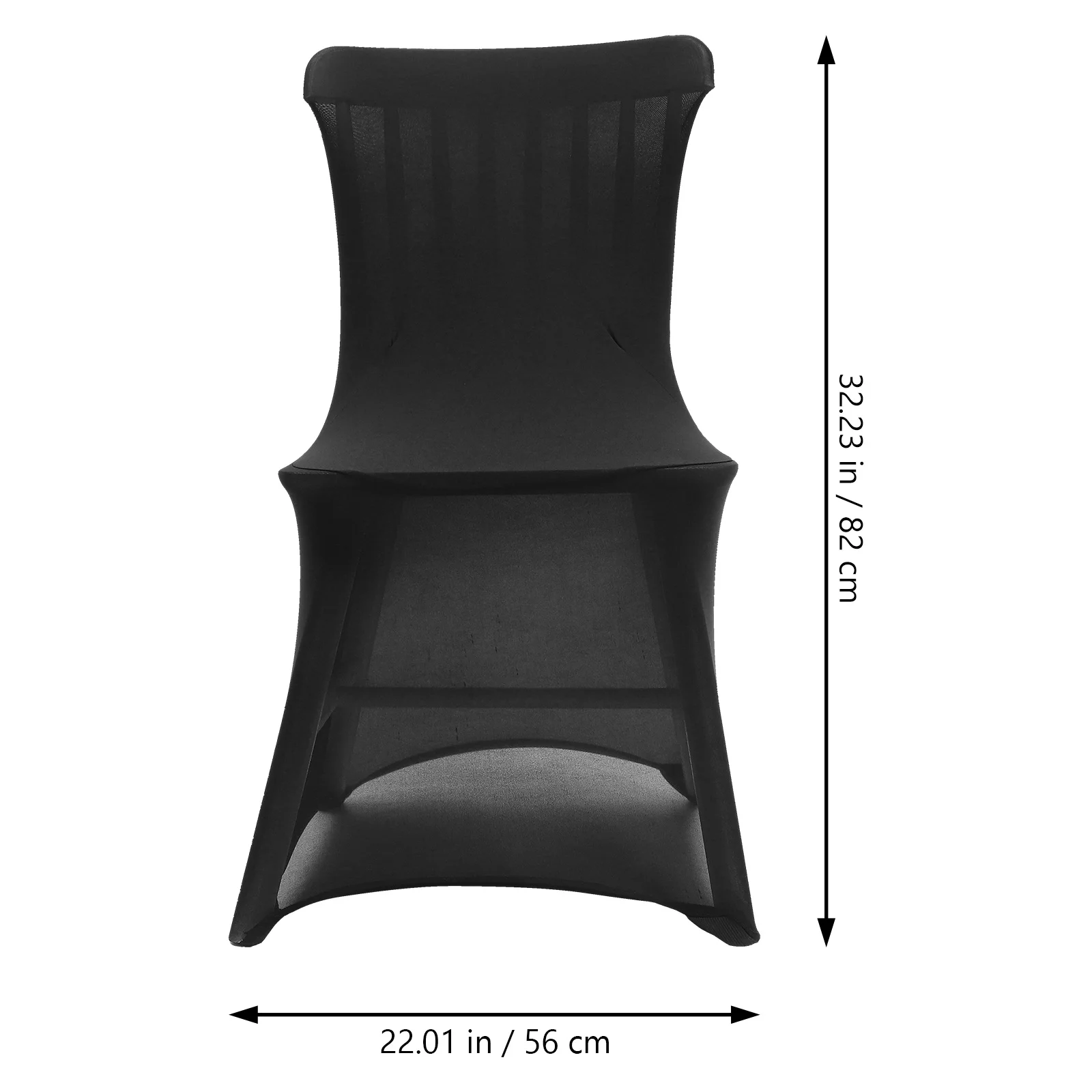 

2pcs Elastic Spandex Chair Cover Protector Stretchy Armless Slipcover 43x43 Black for Banquet Wedding Party Celebration Dining