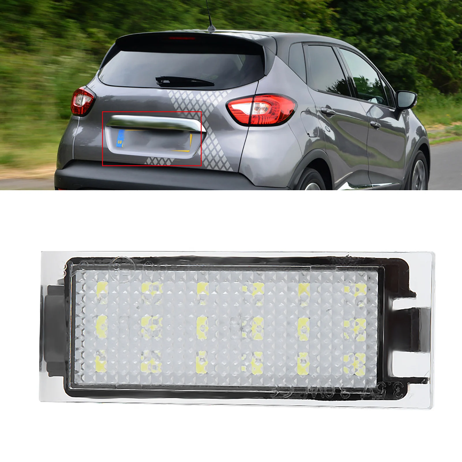 

2pcs Car LED License Plate Light High Brightness License Number Plate Lamp Fit For Twingo Clio Megane Lagane