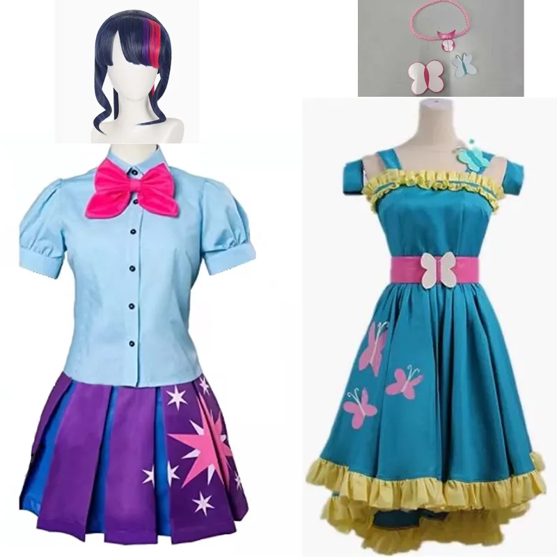 Anime Fluttershy Twilight Sparkle Kleid Cosplay Kostüm Halloween Party Sets nach Maß
