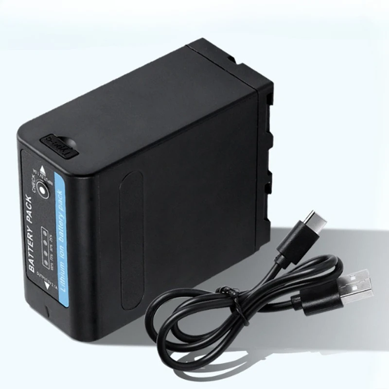New 7.2V 13400mAh NP-F990 Type-C Li-ion Battery For Sony NP-F970 F960 F980 F750 Camcorder LED Video Light Monitor Spare Pack
