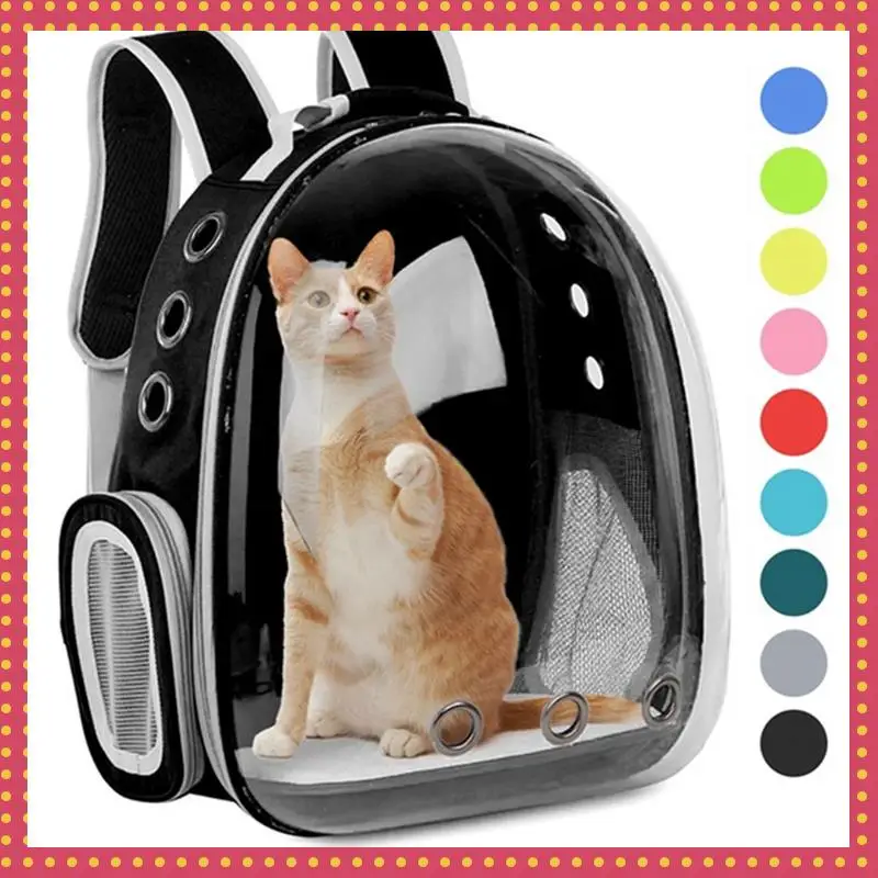 

B74A Carrying Bag Space Pet Backpack Breathable Portable Transparent Backpack Puppy Dog Transport Carrier Space Capsule Bag