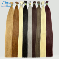 Human Hair Bulk No Weft Vietnamese Hair Virgin Remy Straight Hair Bulk 12-30inch 100g 100% Real Natural Hair Extension Grey 99j