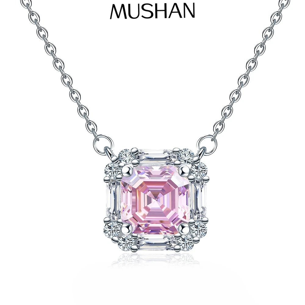 

MuShan Jewelry 925 Sterling Silver Necklace Pendant Chain HCD Diamonds Anniversary Gift Christmas Gift Women Necklaces Jewelry