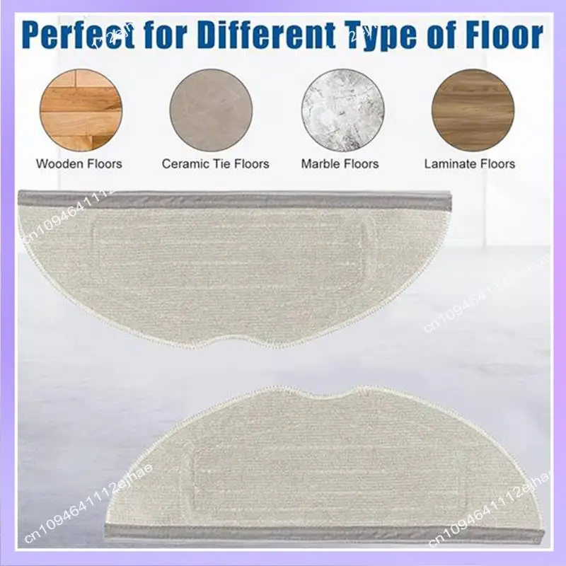 Juego de almohadillas de paño de mopa N83R para Dreame Mova S10/Trouver S10/Mova S10 Plus/Trouver S10 Plus, Kit de accesorios para aspiradoras, 8 Uds.