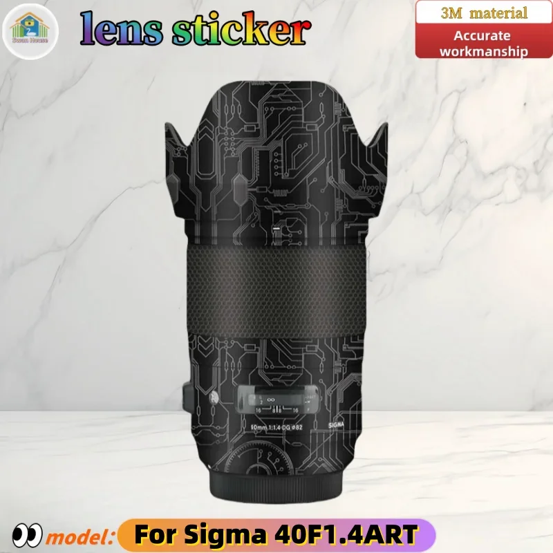 

40F1.3ART For Sigma 40F1.4 ART Camera lens sticker, DIY skin, Precision tailoring wear-resistant protective film