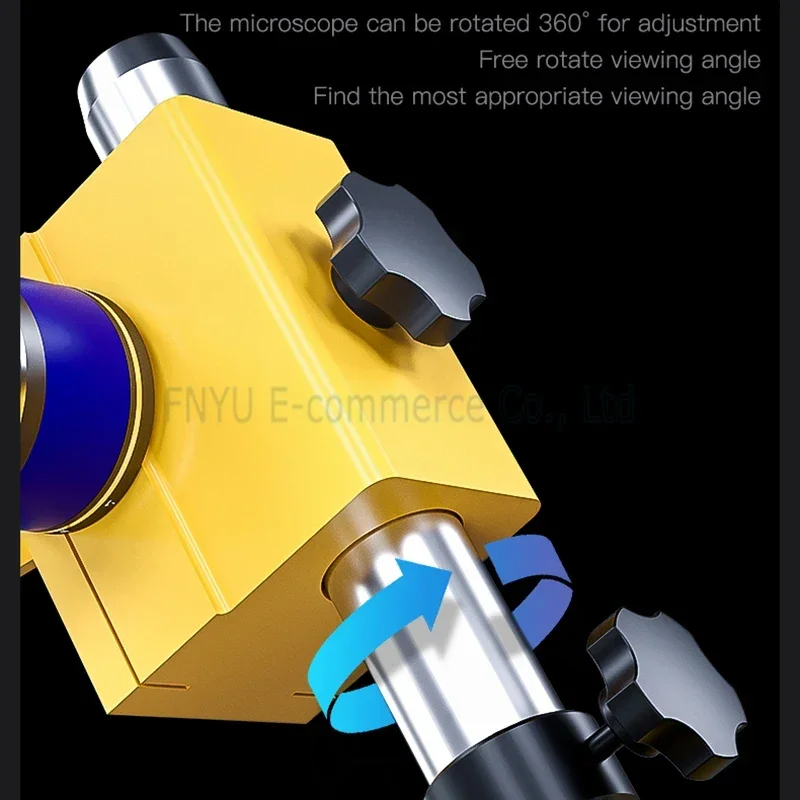 Microscopio estéreo Trinocular mecánico D75T, Zoom continuo 7X-50X, herramienta de observación biológica de detección de componentes electrónicos HD