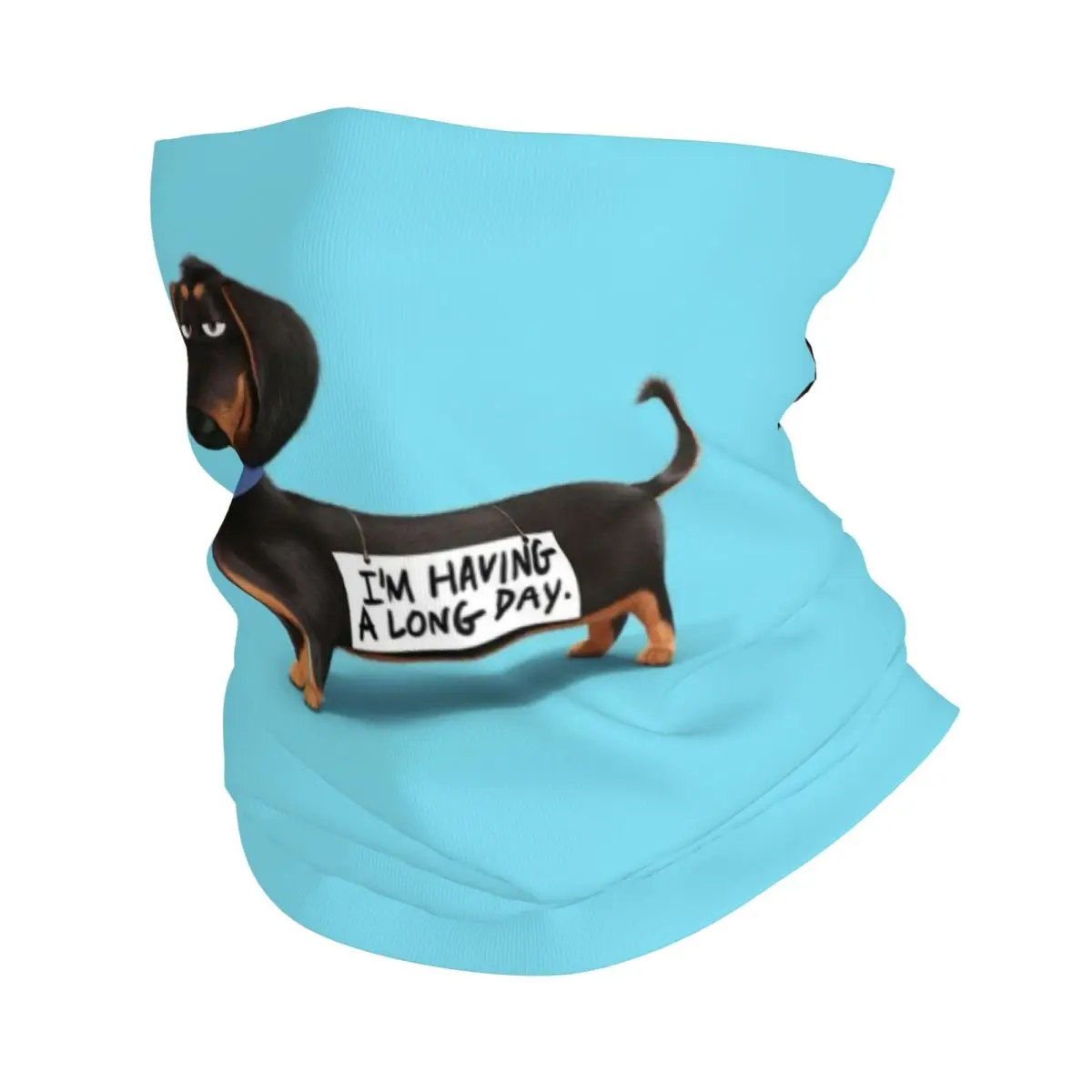 Custom Kawaii Dachshund Bandana Neck Warmer Men Women Winter Ski Hiking Scarf Gaiter Sausage Badger Wiener Dog Face Cover