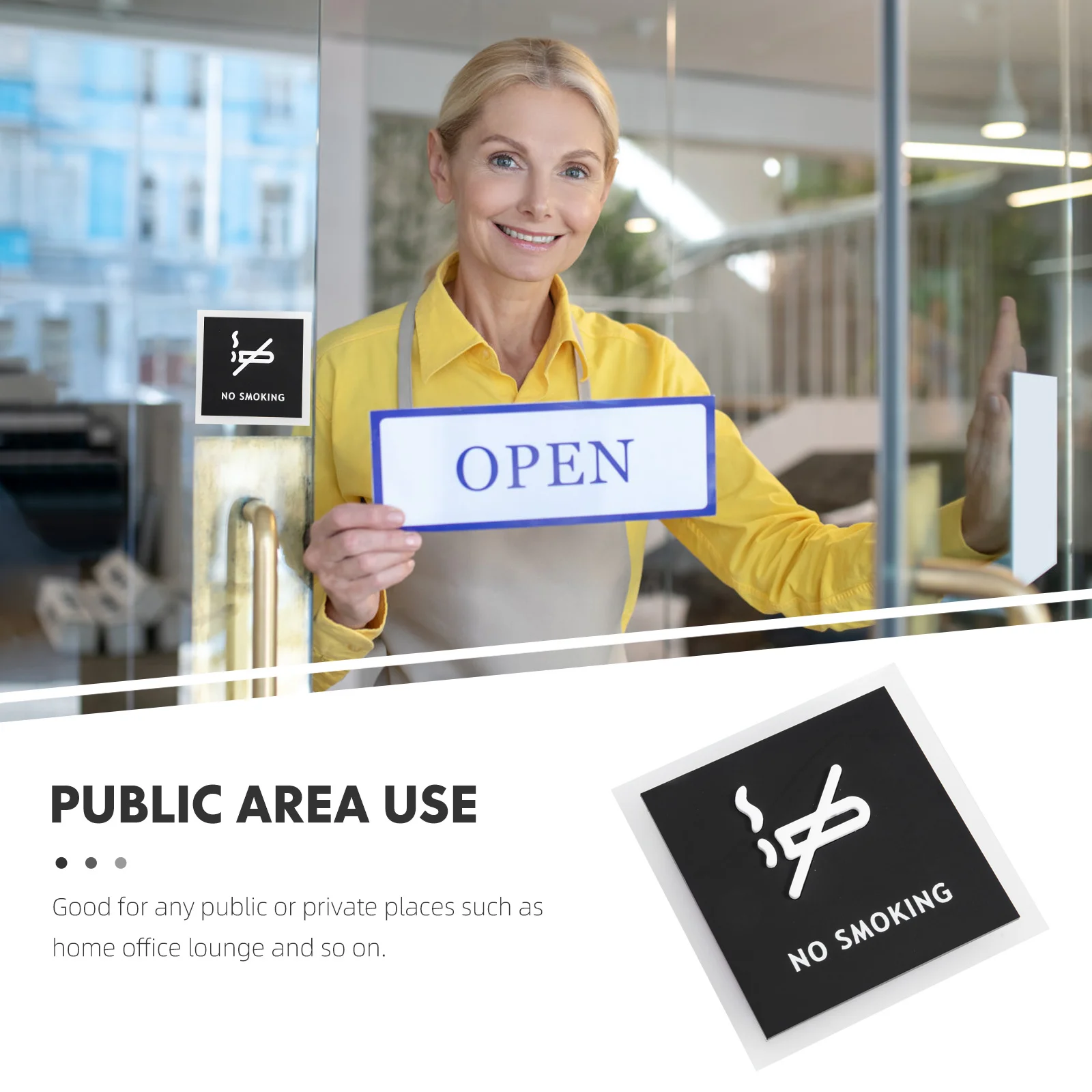 

No Smoking Sign Signs for Home Doorplate Business Number Notice Board Acrylic