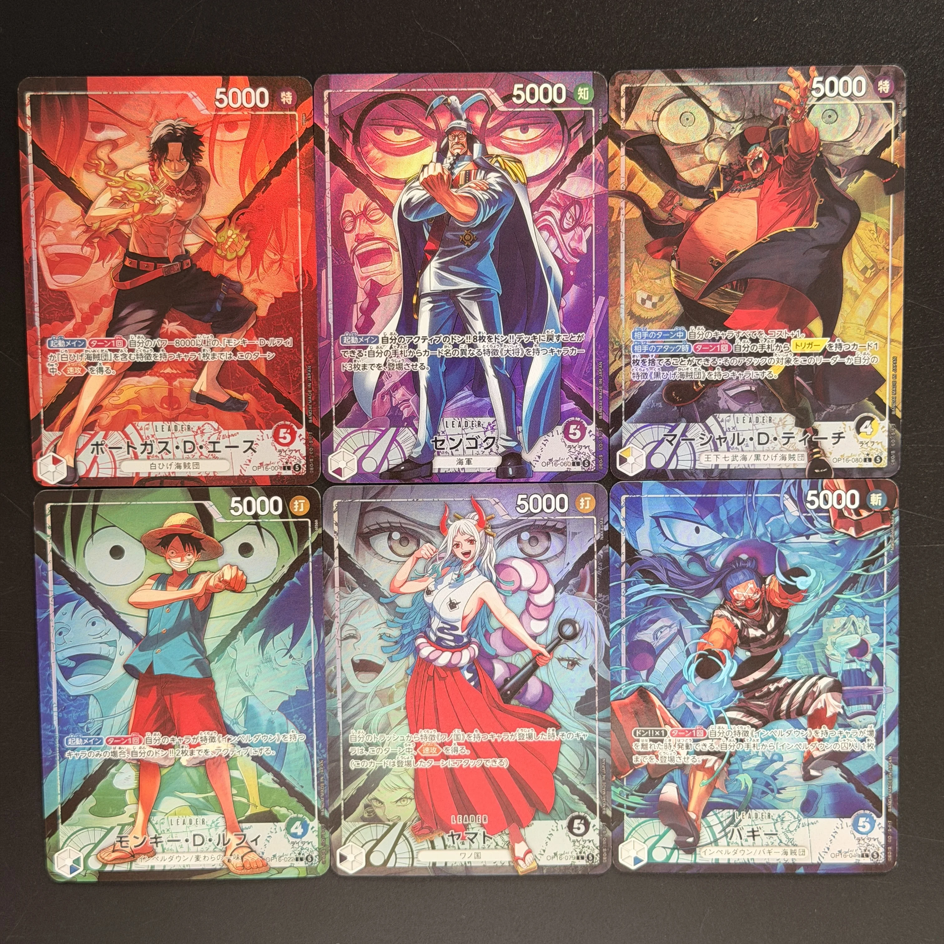 6 Style Japanese ONE PIECE Card Portgas.D.Ace Buggy Monkey D. Luffy OP16-041 L Parallel The Time of Battle Collection Game Card