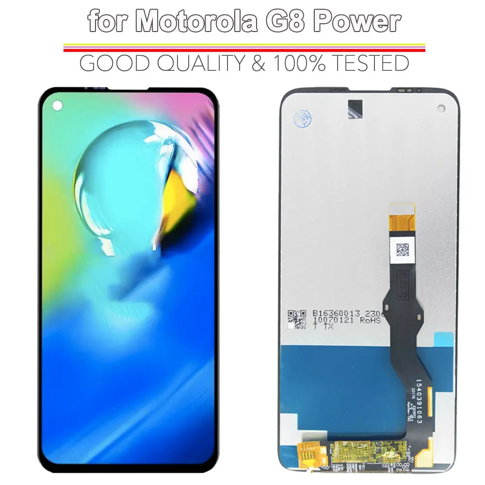 100% Tested LCD for Motorola G8 Power LCD Display Touch Screen Digitizer Replacement for Moto G8 Power XT2041-1 LCD With Frame