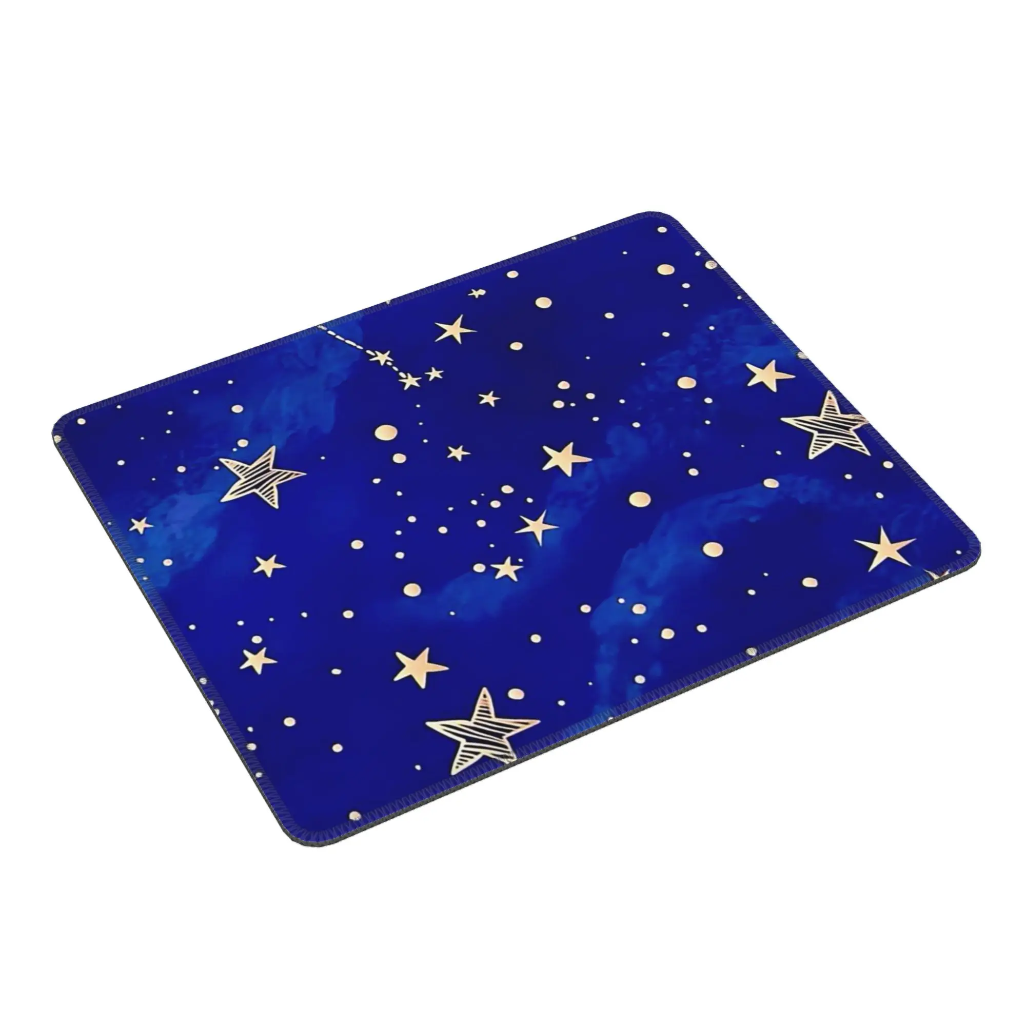 Navy Blue Sky and Stars Print Mouse Pad Computer Keyboard Mouse Mat Gamer PC Laptop Desk Mat Office Accessories Table Mats