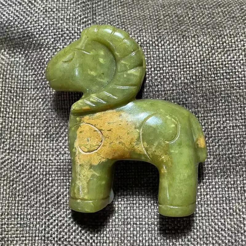 

Vintage Craft Jade Figurine High Ancient Jade Sheep Ornament