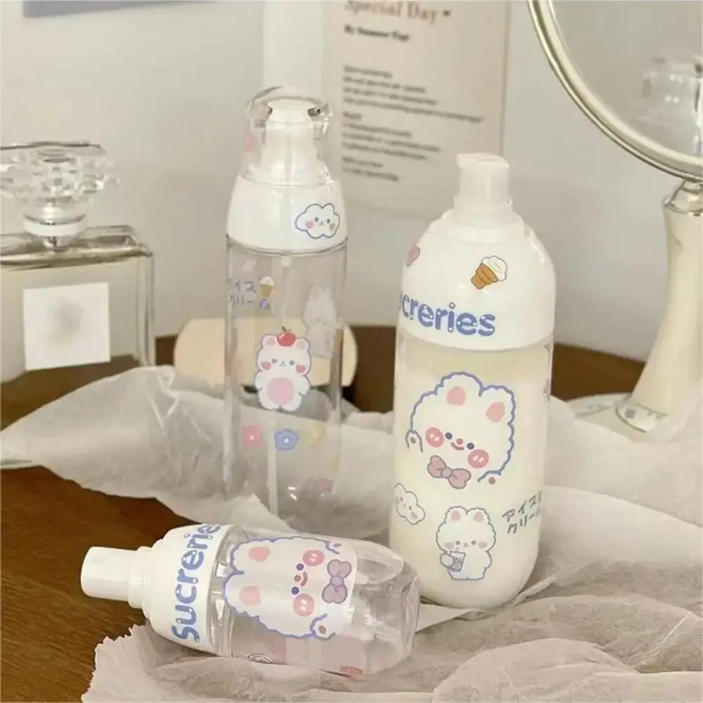 New Portable Push Dispenser Bottle High Capacity Lotion Bottle Travel Empty Bottle Plastic Face Wash Spray Bottle