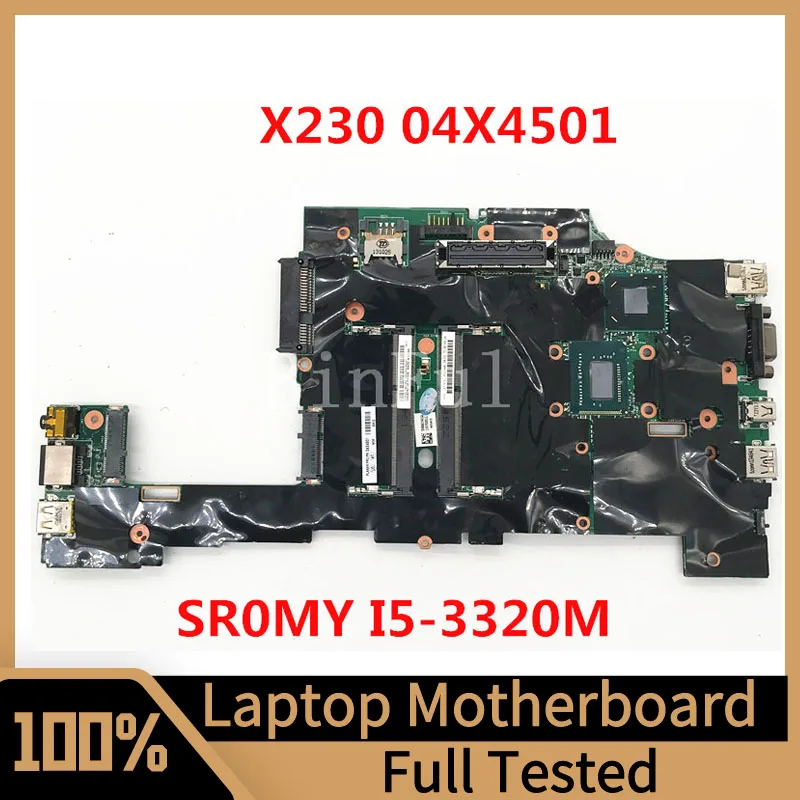 

04X4501 Mainboard For Lenovo ThinkPad X230 Laptop Motherboard With SR0MY I5-3320M CPU DDR3 100% Full Tested Working Well