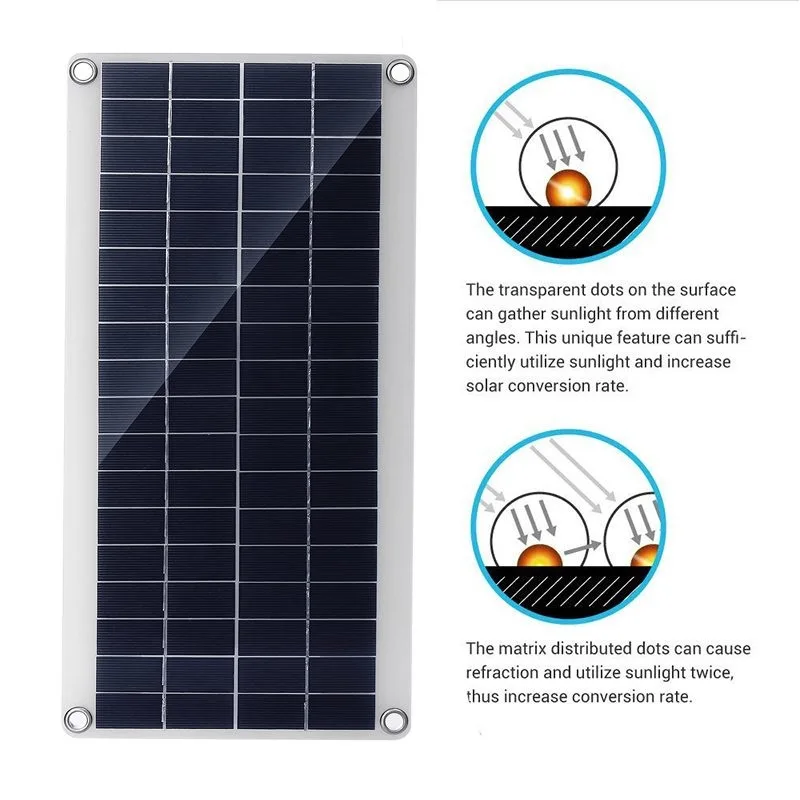 8W Flexible Solar Panel 60A-10A Controller Module Car RV Boat Roof Van