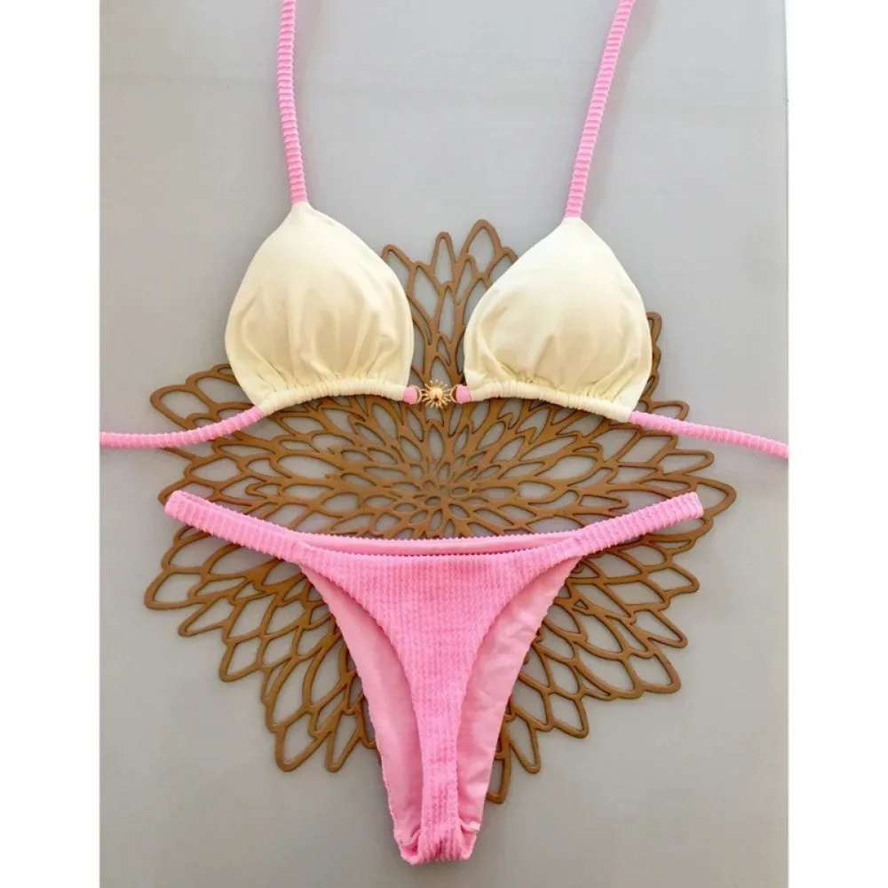 

2Pcs/Set Fashion Summer Beach Bikini Push-Up Casual Women Swimsuit Brazilian Bathing Suit Beachwear Beach