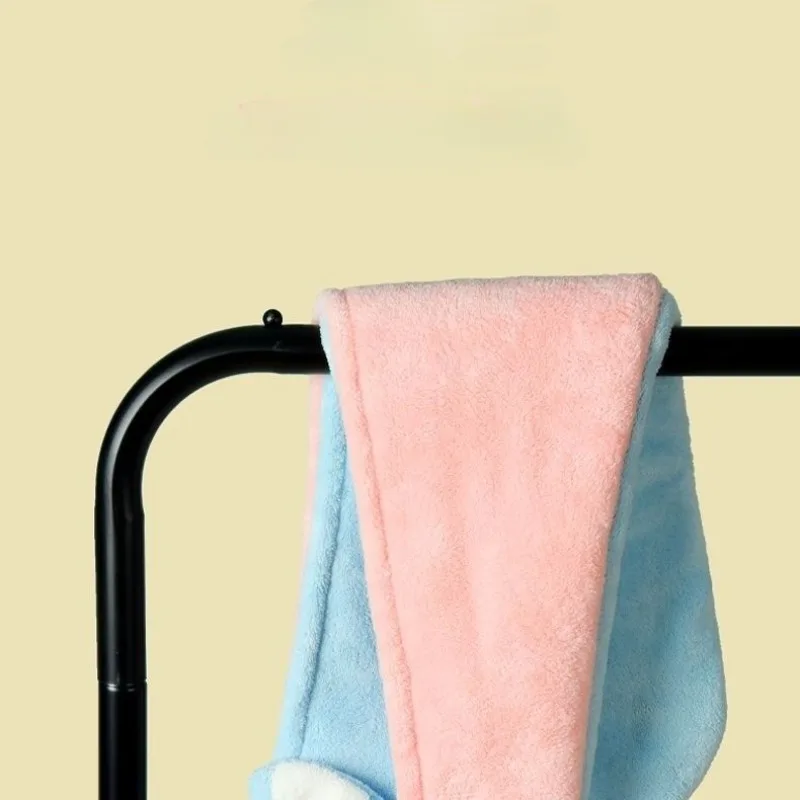 Towel Hair Drying Contrast Color Cute Quick Dry Super Absorbent Tender Skin-friendly Shower Caps Bonnet Thick Bathroom Reusable