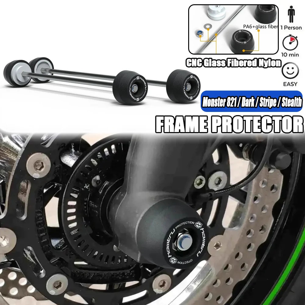 

Rear Front Axle Fork Crash Slider For Ducati Monster 821 / Dark / Stripe / Stealth / 2013-2020 Motorcycle Wheel Protector