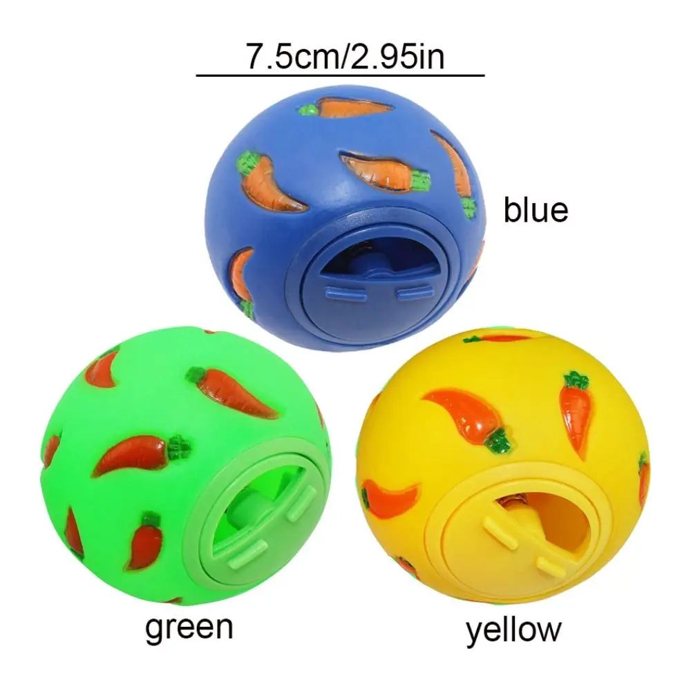 Practical Bite Resistant Rabbit Treat Ball Interactive PVC Rabbit Tumbler Ball Small Pet Slow Feeder For Kitten
