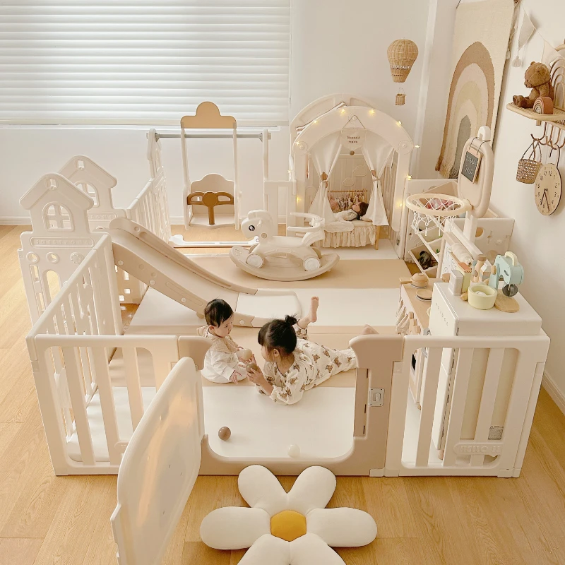 

Small house children's game fence, above ground baby protective fence, living room, household crawling mat, baby indoor