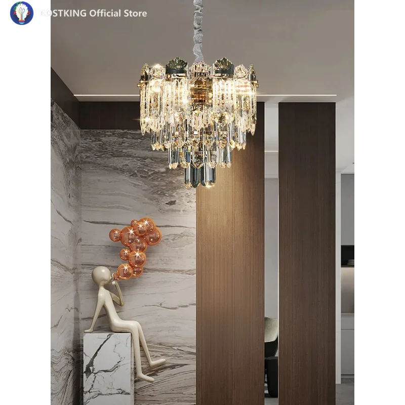 2026 جديد ضوء السقف الراقية الفاخرة كريستال الثريا غرفة نوم غرفة المعيشة قلادة فيلا قاعة الضوء الرئيسي إضاءة غرفة الفندق