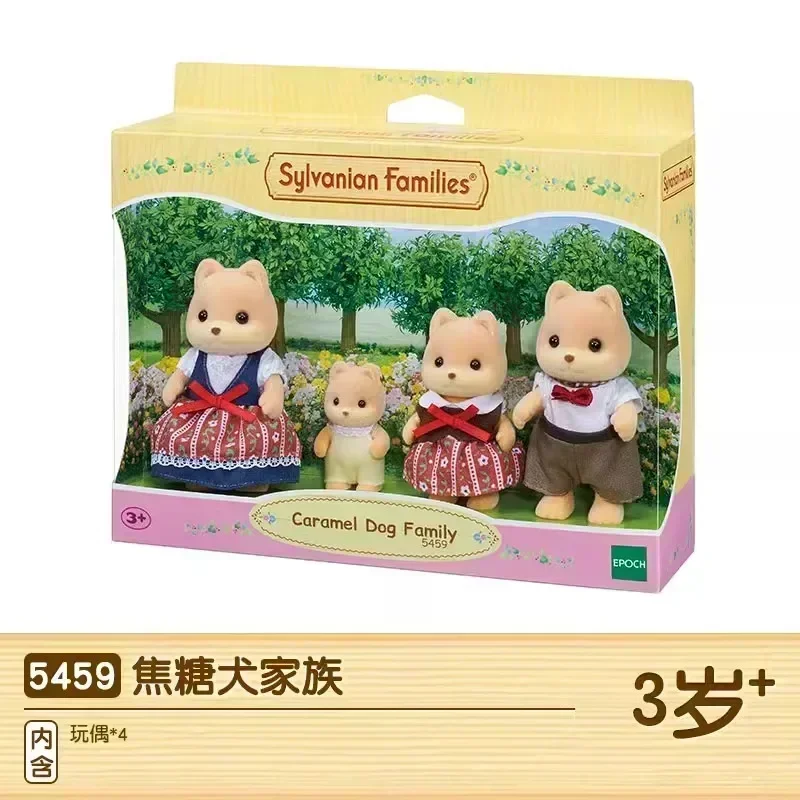 Sylvanian Families Anime Figure Tuxedo Cat Splashy Otter Family Model Room Ornament Doll Toy Favorite Cute Birthday Girls Gifts