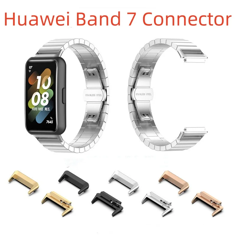 

2pcs 16mm Stainless Steel Watch Strap Connector For Huawei band 7 Smartwatch For Huawei Band 7 Band Metal Adapter Accessories