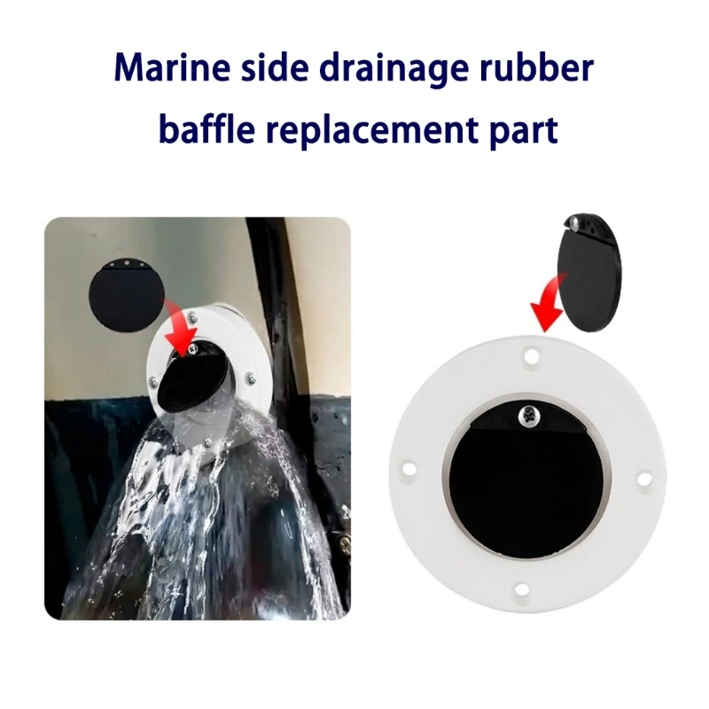 XA6H Waterproof Boat Drain Flap Maintenance Set Scupper Valves Flapper Rubber Cost Effective Marine Spare Parts