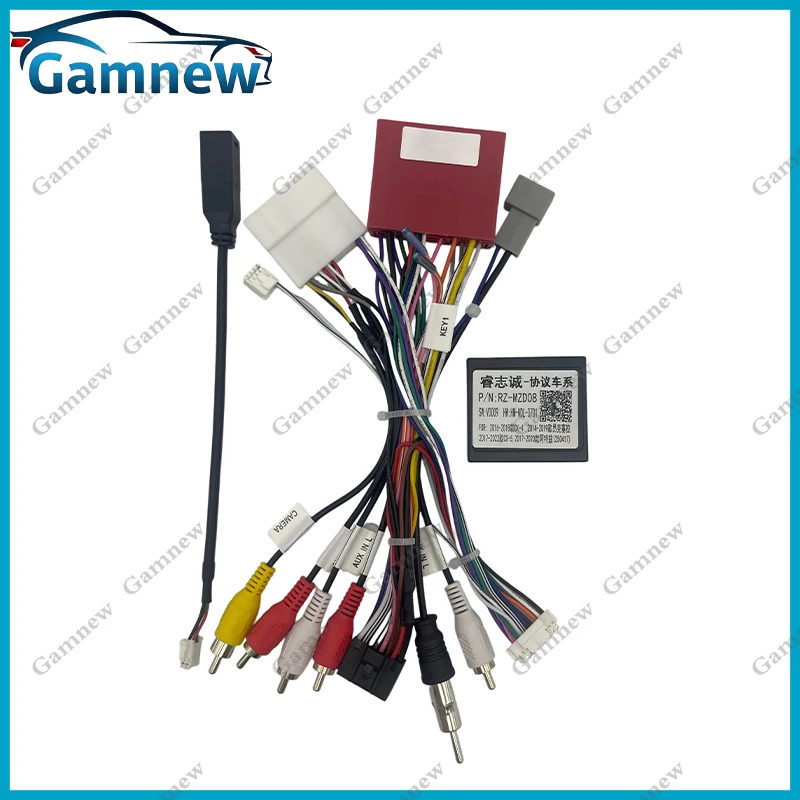 Car 16pin Wiring Harness Adapter Canbus Box Decoder For Mazda CX4 CX-4 2014-2018 Mazda 3 2014-2019